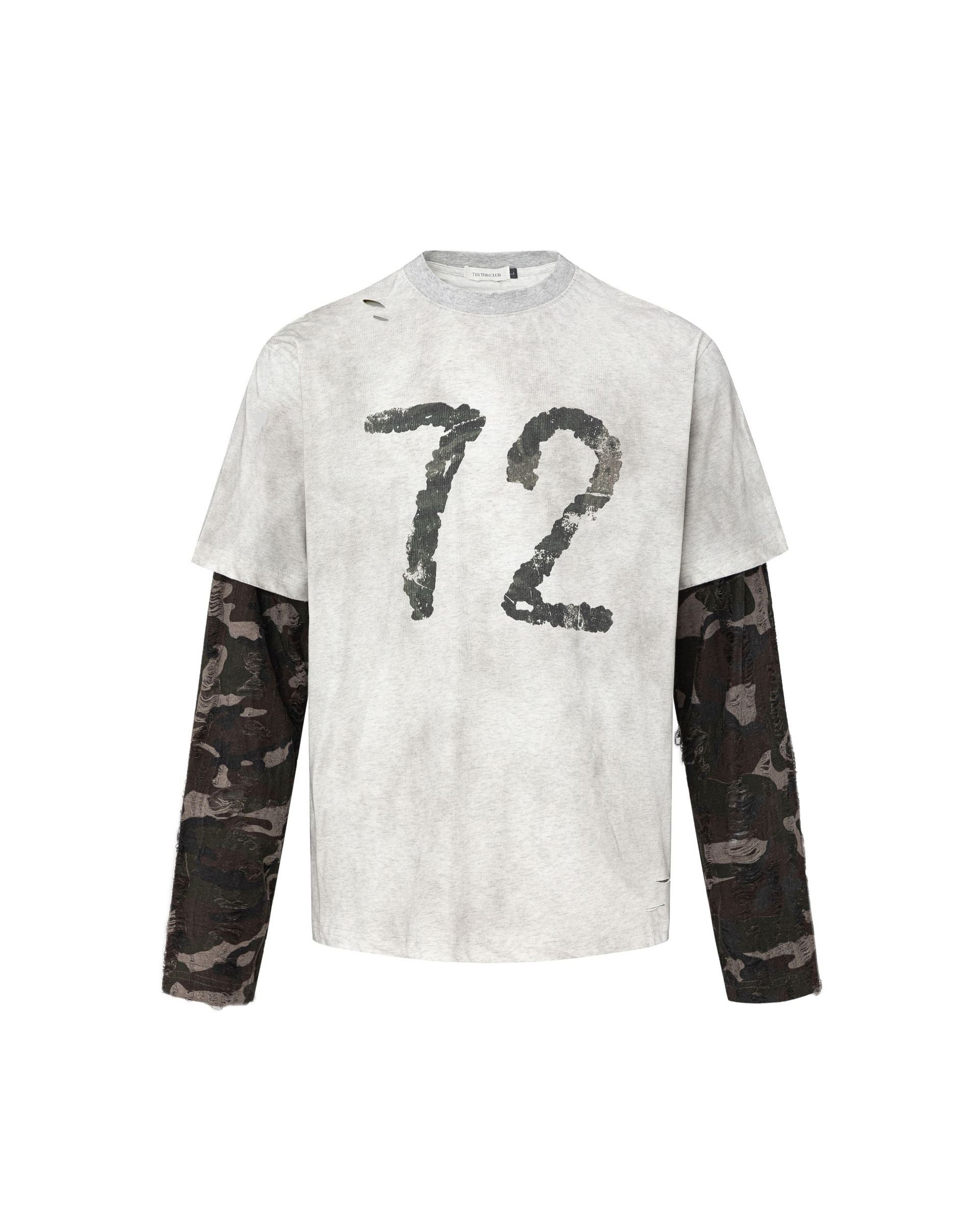 Division 72 Layered Tee Grey, M - Streetwear Long Sleeve - Slick Street