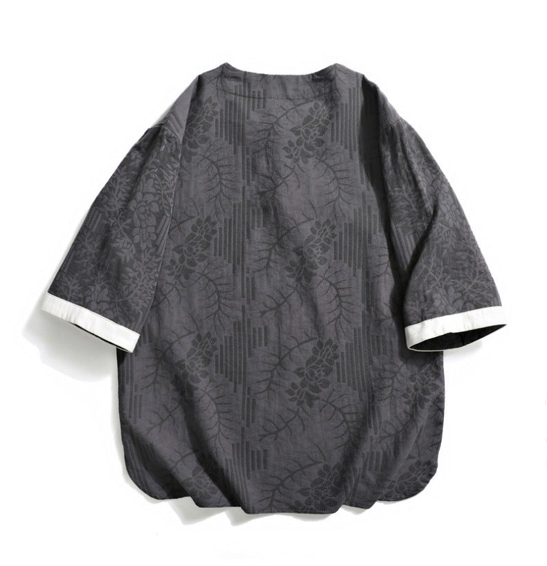 Vintage Chinese Somber Rose Hanfu Tee , - Streetwear T-Shirts - Slick Street