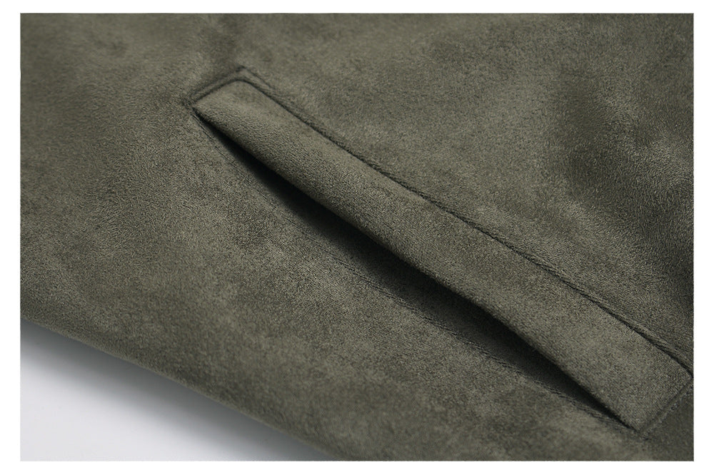 Retro Suede Zip Hoodie , - Streetwear Hoodie - Slick Street