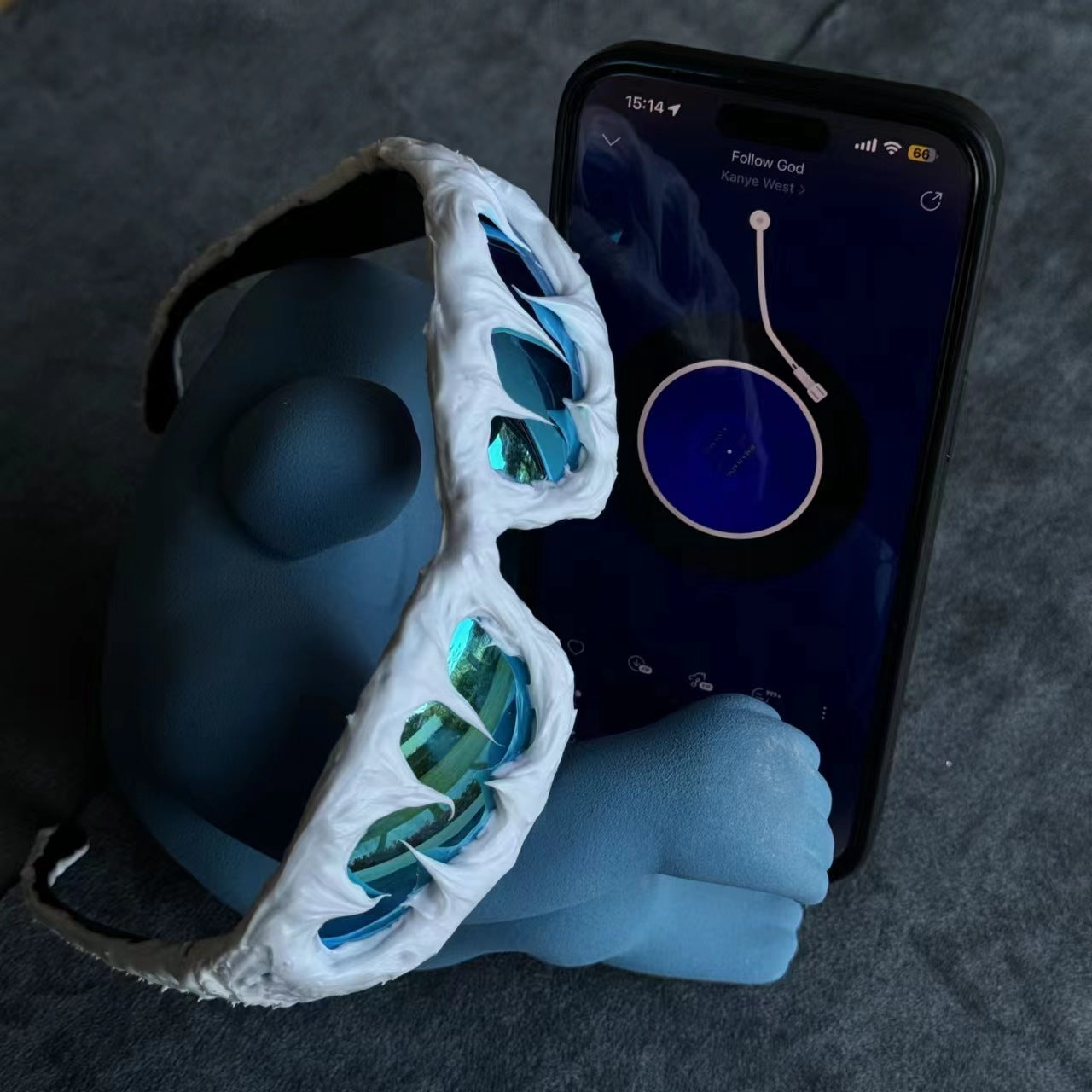Venom Drip Resin Sunglasses Snow Mountain Blue, 14.8*12.2*5CM - Streetwear Accessories - Slick Street