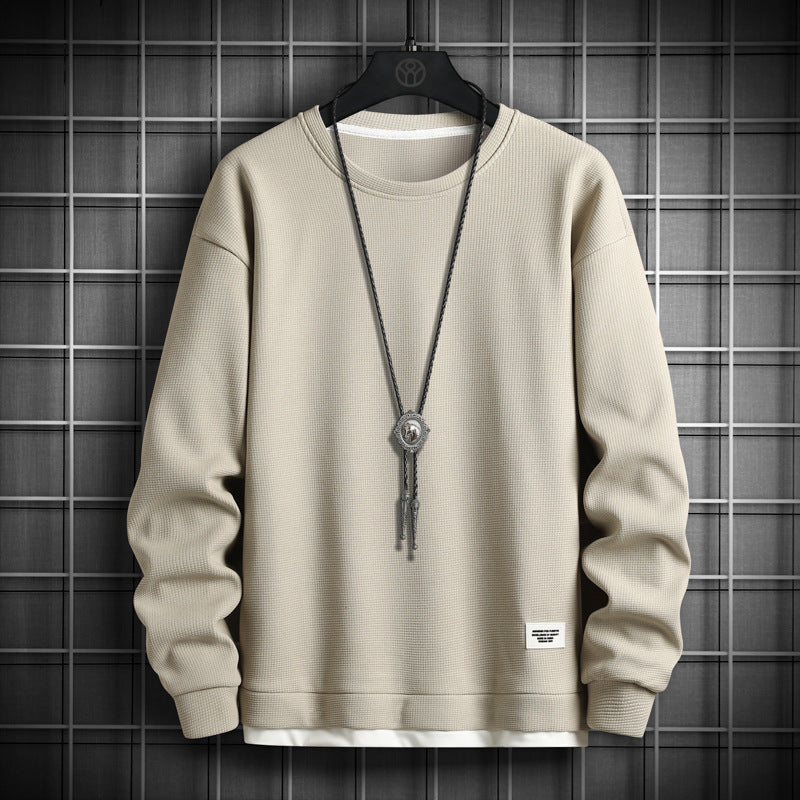 Casual Crewneck Sweatshirt Apricot, XS - Streetwear Sweatshirts - Slick Street