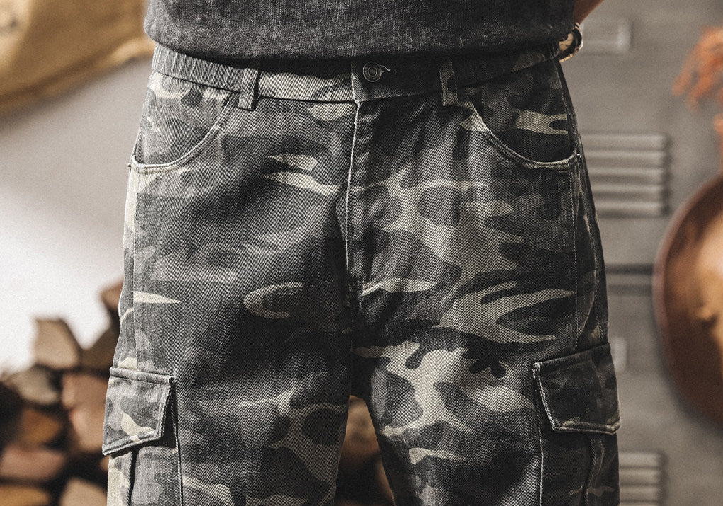 Retro Cargo Camo Pants , - Streetwear Cargo Pants - Slick Street