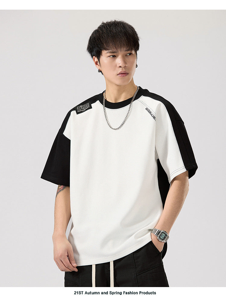 Colorblock Casual T-Shirt , - Streetwear T-Shirt - Slick Street