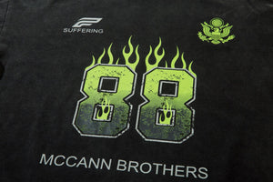 Green Flame '88' Long Sleeve Tee , - Streetwear - Slick Street