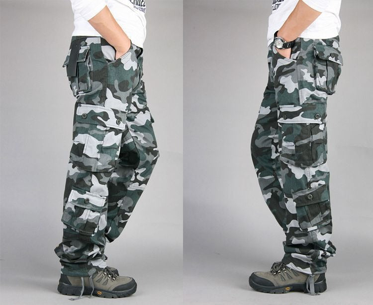 CA26 Tactical Camo Cargo Pants , - Streetwear Pants - Slick Street