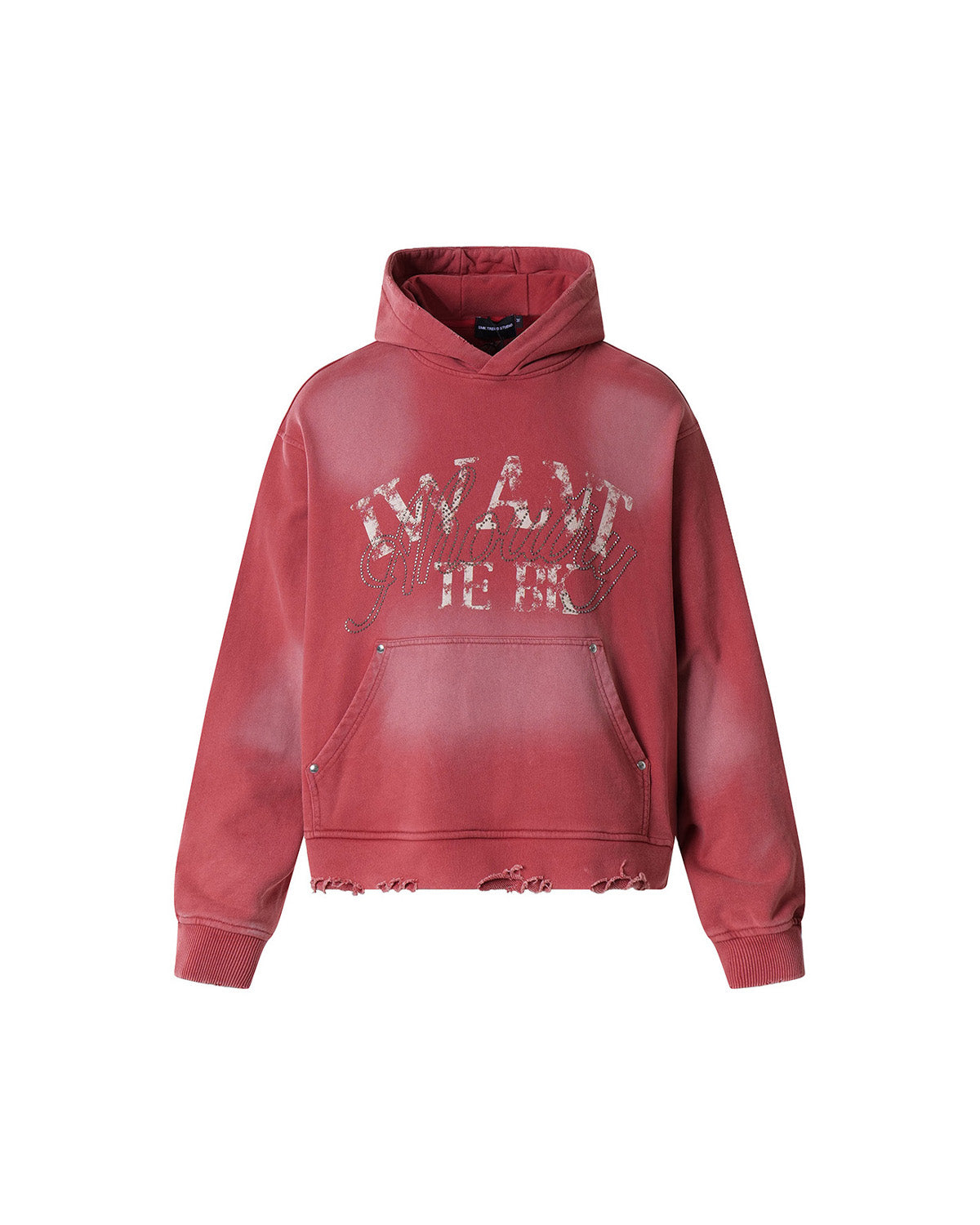 77 Distressed Washed Hoodie