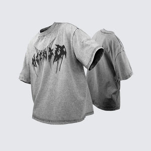 Twisted Oversized T-Shirt Light Gray, XS - Streetwear T-Shirt - Slick Street