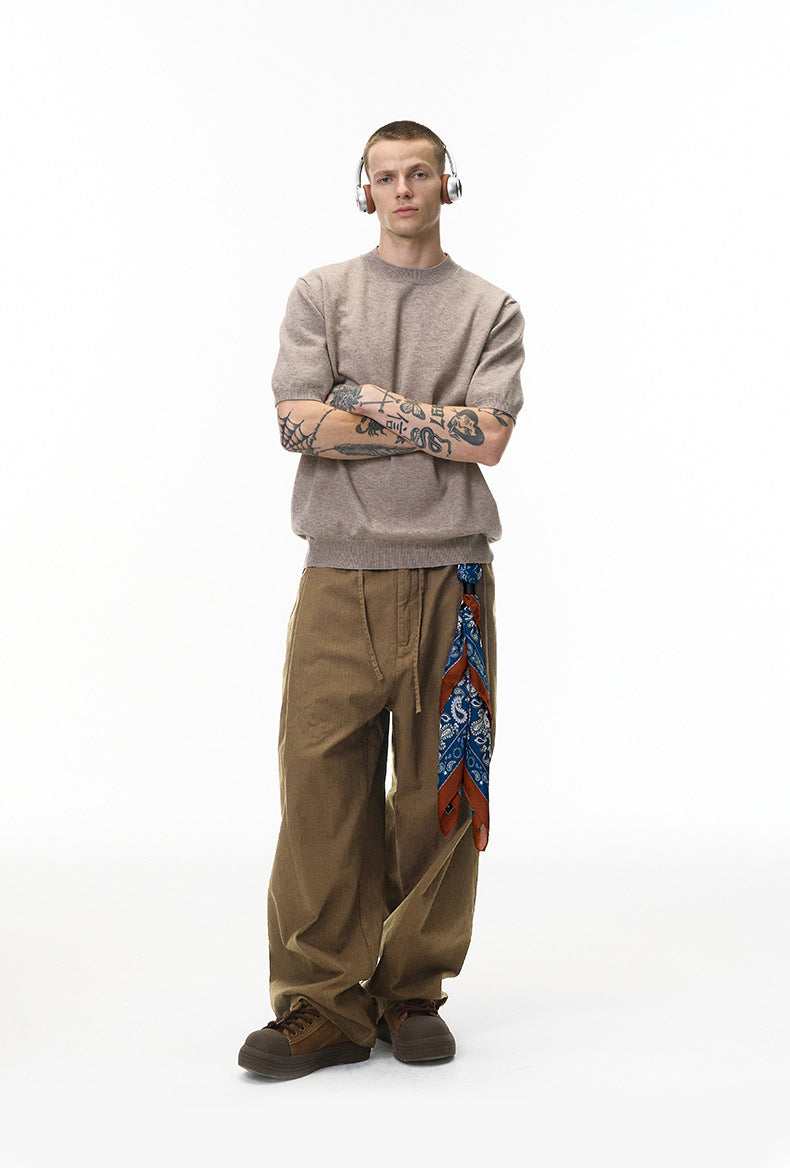 Linen Wide Leg Pants , - Streetwear Pants - Slick Street