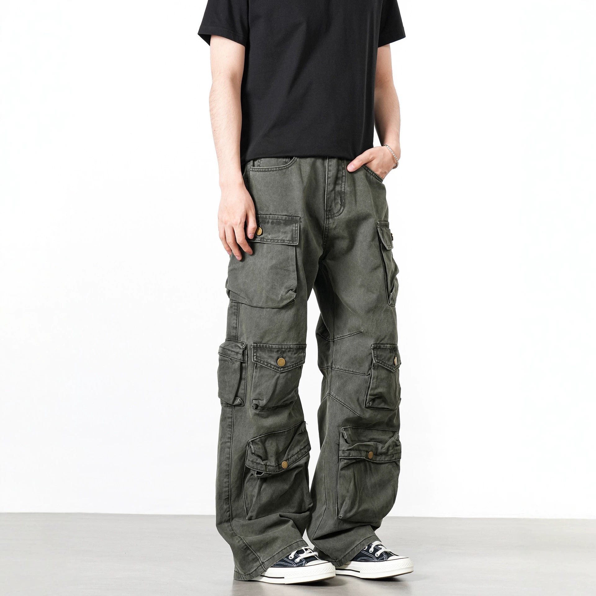 Vault Multi-Pocket Cargo Pants , - Streetwear Cargo Pants - Slick Street