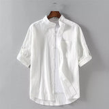 Maca Summer Linen Shirt White, XS - Streetwear Shirt - Slick Street