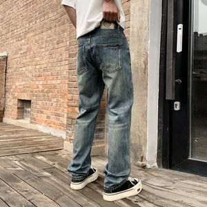 Embroidered Washed Ripped Jeans , - Streetwear Jeans - Slick Street