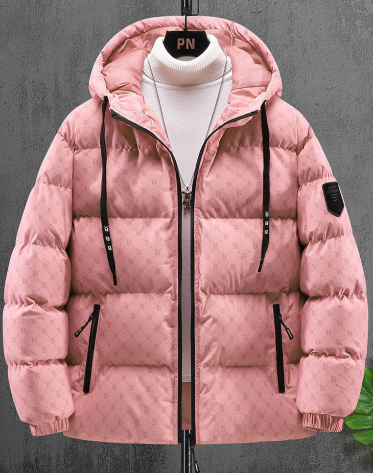 B Mono Puffer Jacket , - Streetwear Jacket - Slick Street
