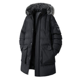 Long Winter Cotton Padded Coat Black, XS - Streetwear Coat - Slick Street