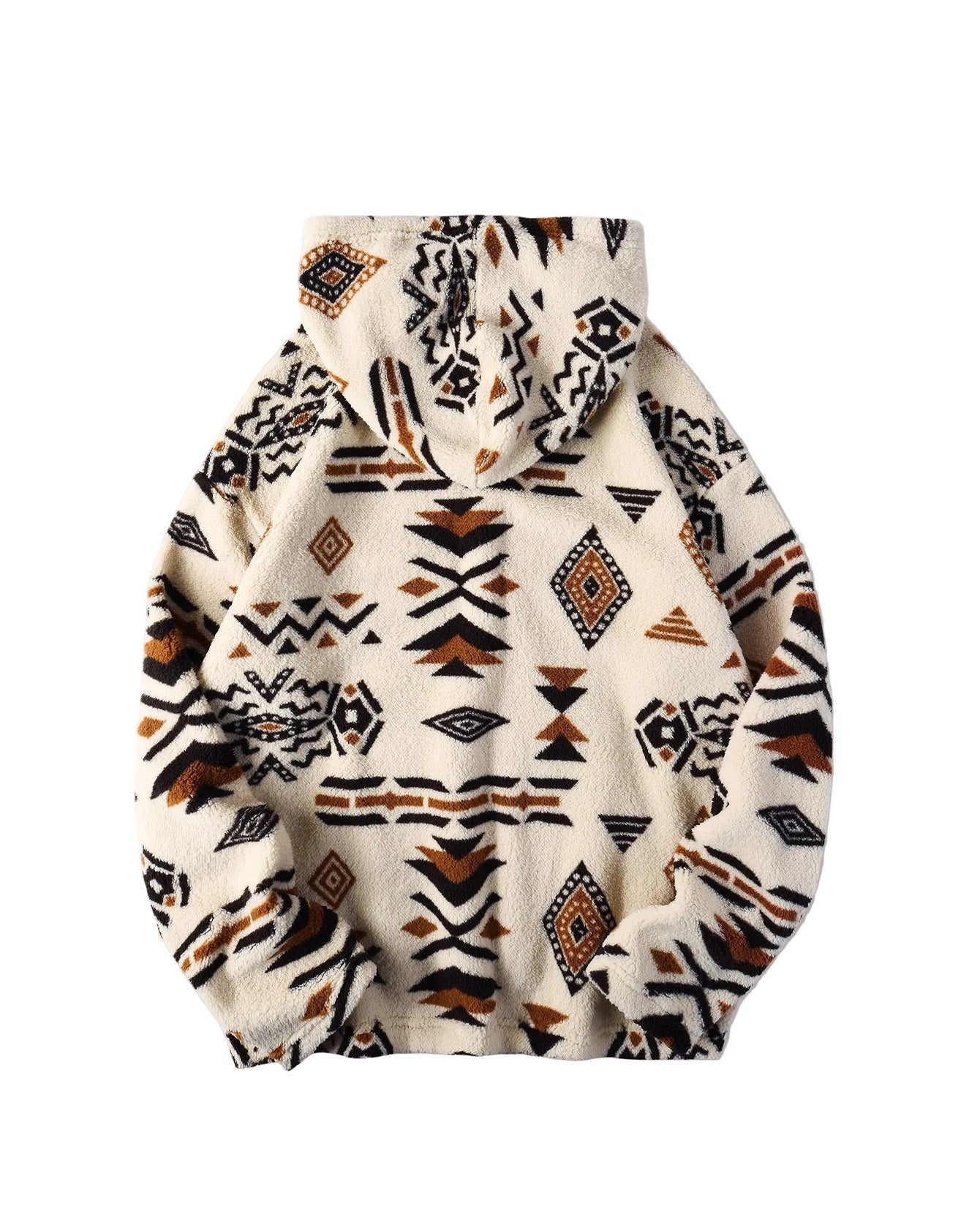 Aztec Sherpa Hoodie , - Streetwear Hoodie - Slick Street