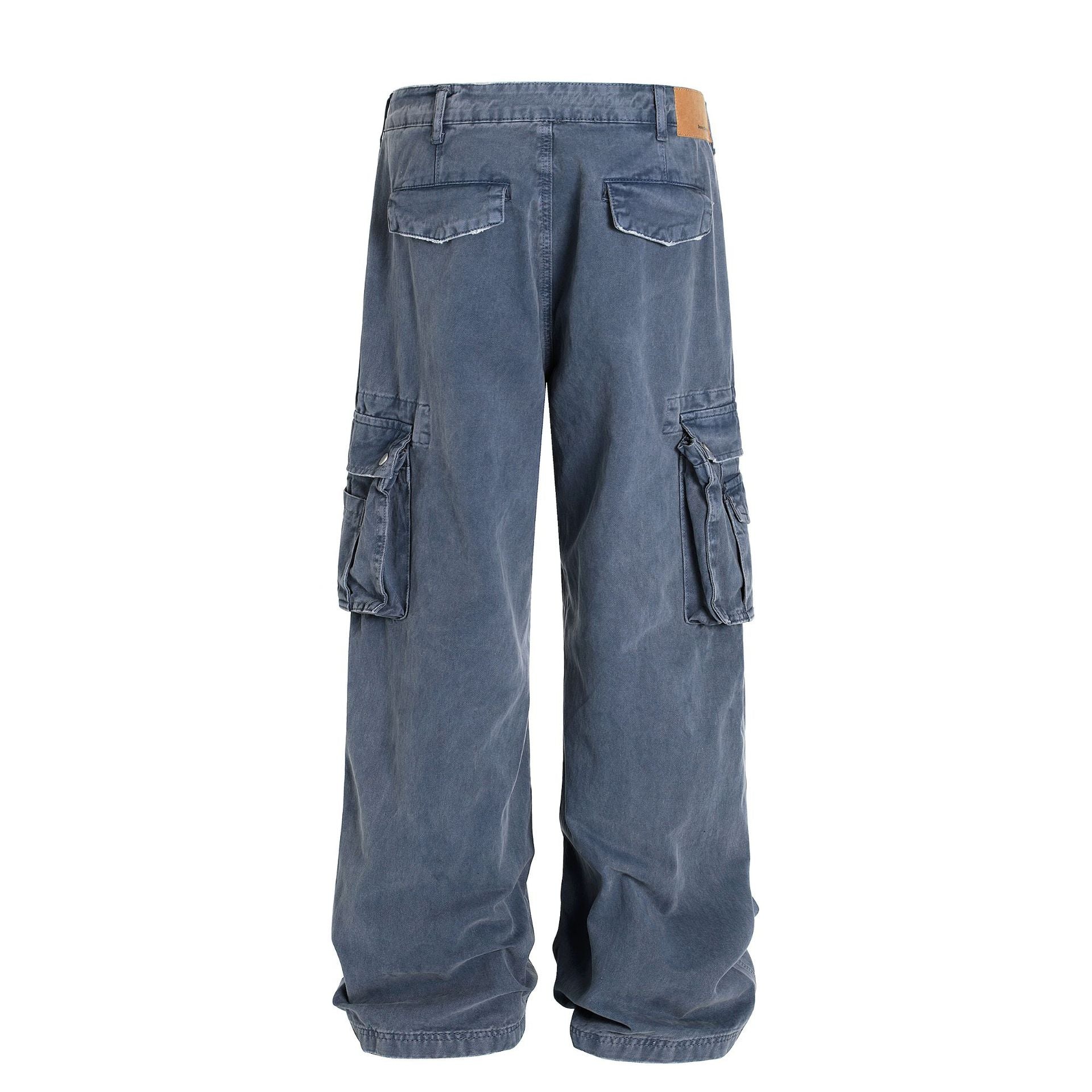 Retro Loose Fit MultiPocket Denim Cargo Jeans , - Streetwear - Slick Street