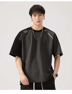 Colorblock Casual T-Shirt , - Streetwear T-Shirt - Slick Street