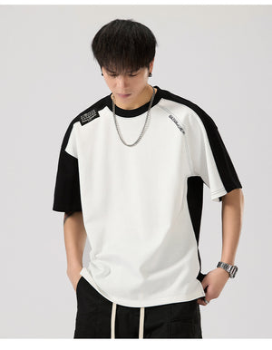 Colorblock Casual T-Shirt , - Streetwear T-Shirt - Slick Street