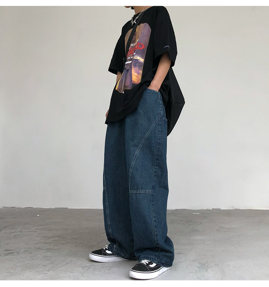 Vintage VA1 Oversized Denim Jeans , - Streetwear Jeans - Slick Street