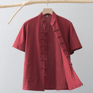 Chinese Linen Summer Shirt , - Streetwear Shirt - Slick Street