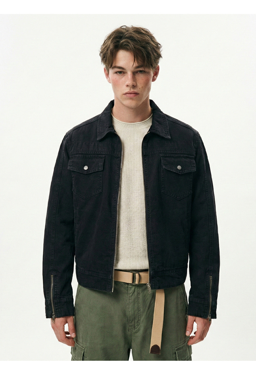 Cory Workwear Zip Jacket , - Streetwear Jacket - Slick Street