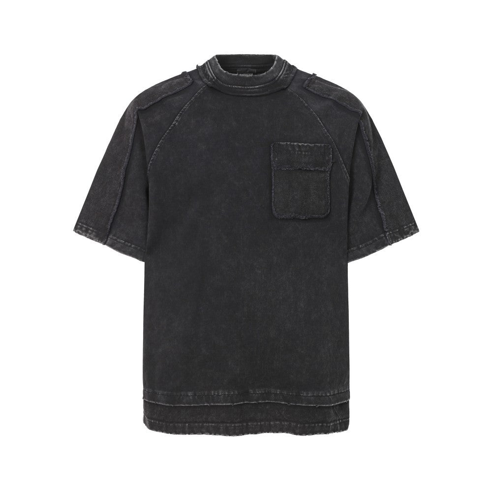 Washed Retro Heavy Cotton Tee Black, XS - Streetwear T-Shirt - Slick Street