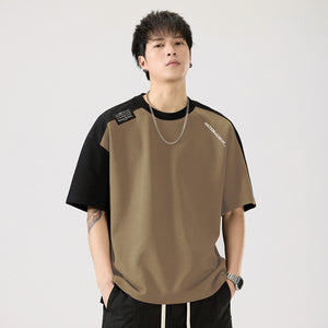 Colorblock Casual T-Shirt , - Streetwear T-Shirt - Slick Street