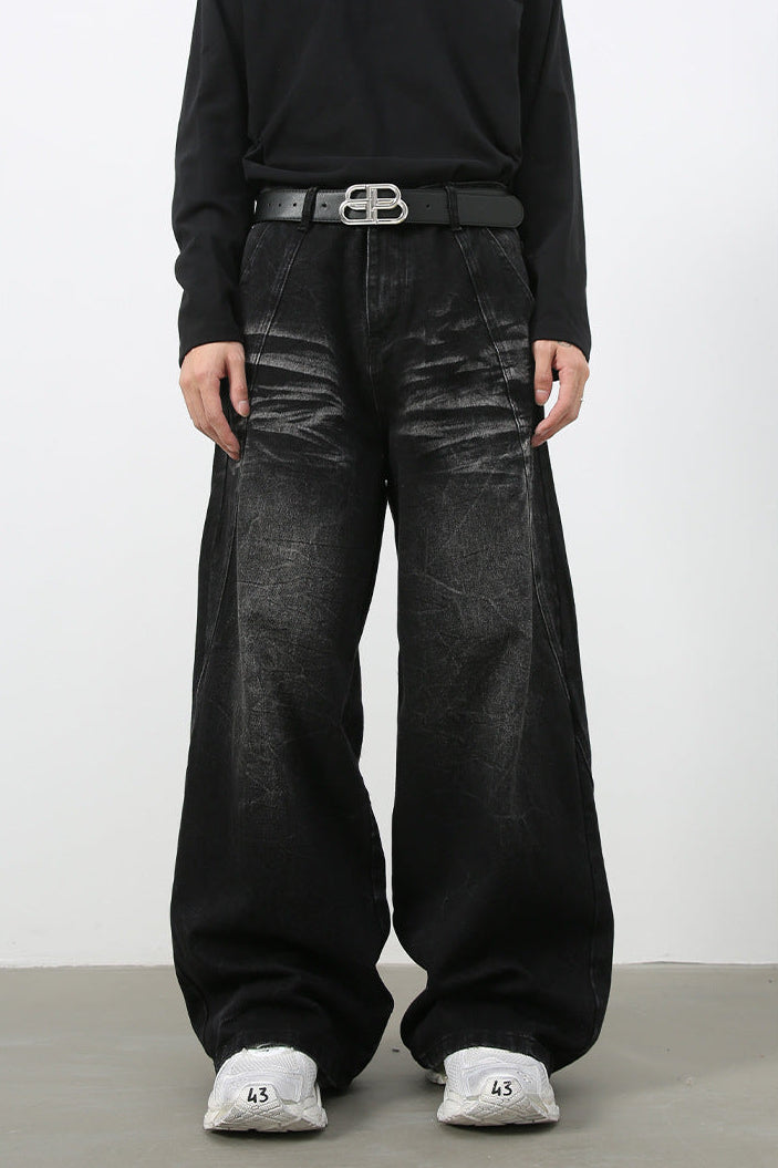 Sicro Washed Black Jeans