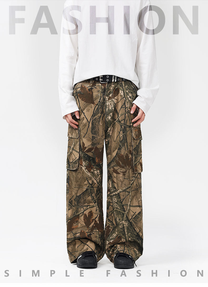 Camo Branch Cargo Pants , - Streetwear - Slick Street