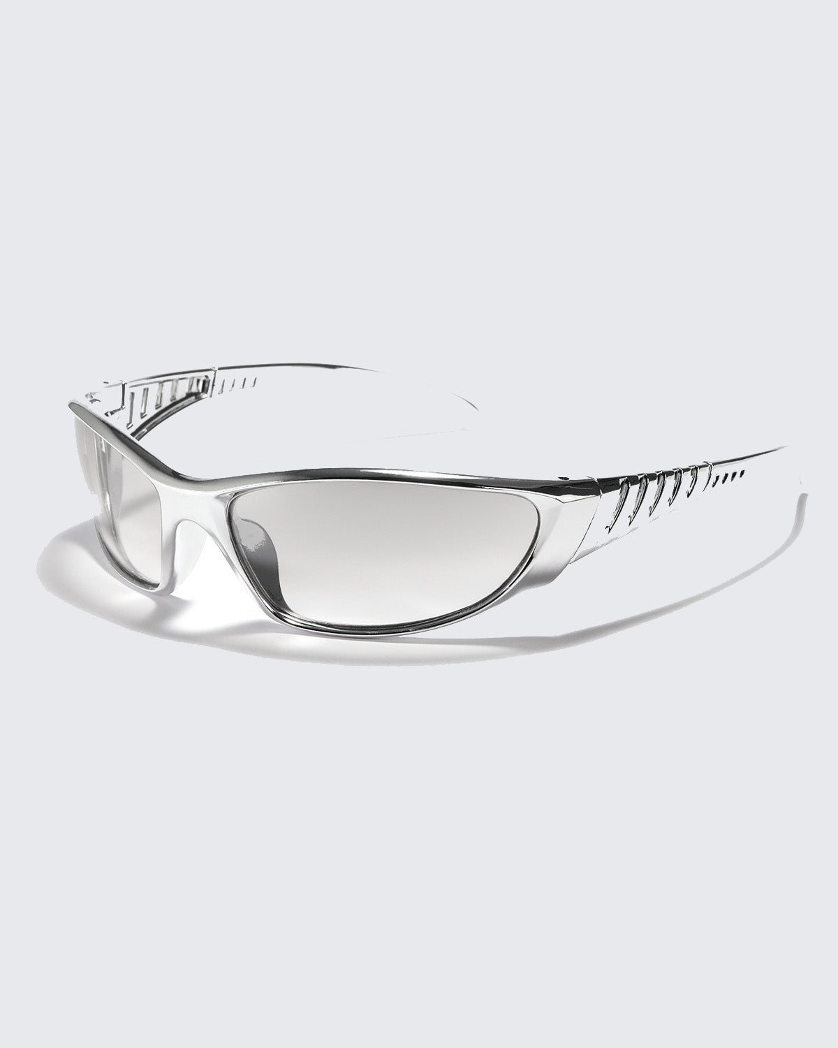 Y2K Silver Futuristic Cutout Sunglasses
