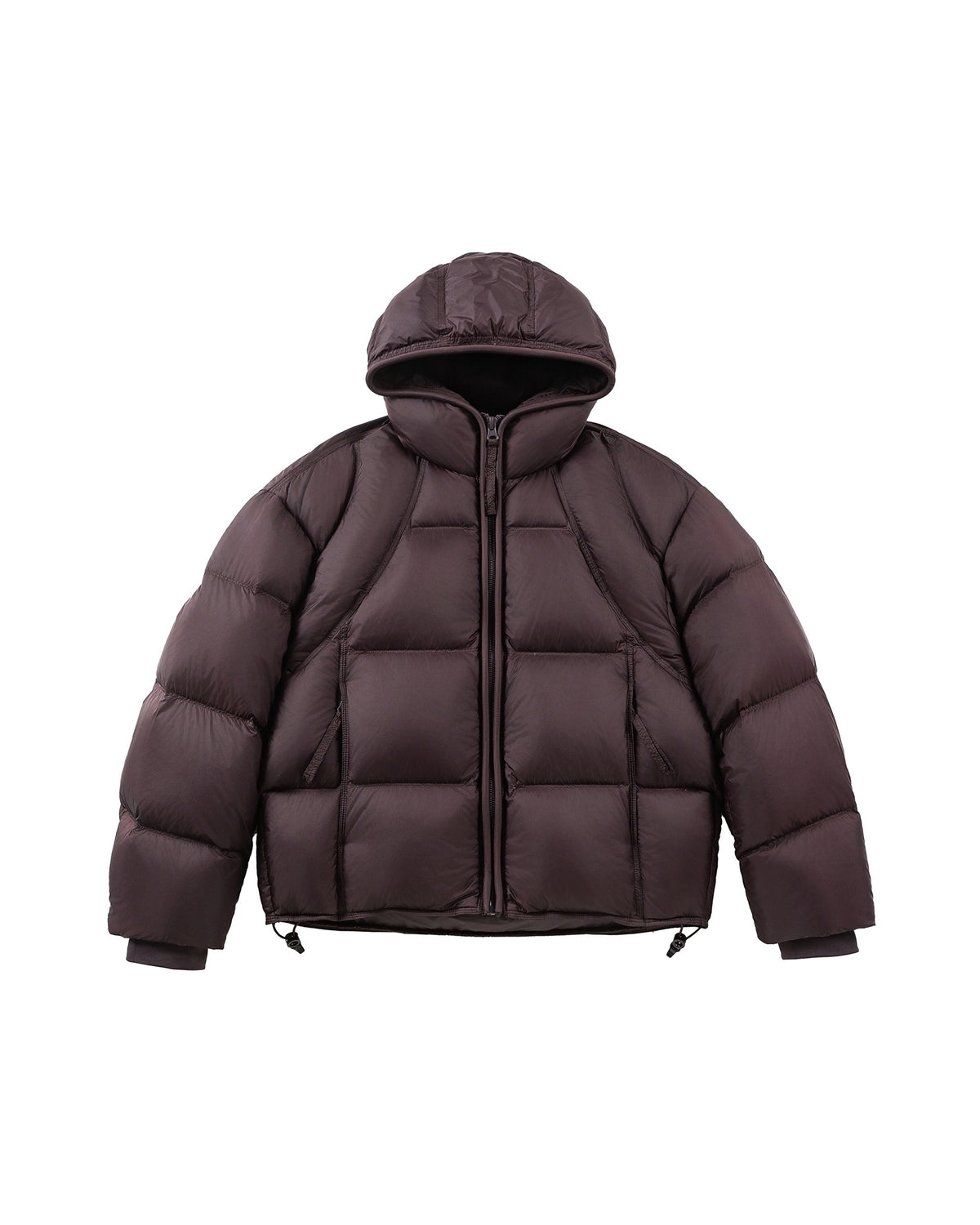 Thick Padded Puffer Jacket Purple, S - Streetwear Jacket - Slick Street
