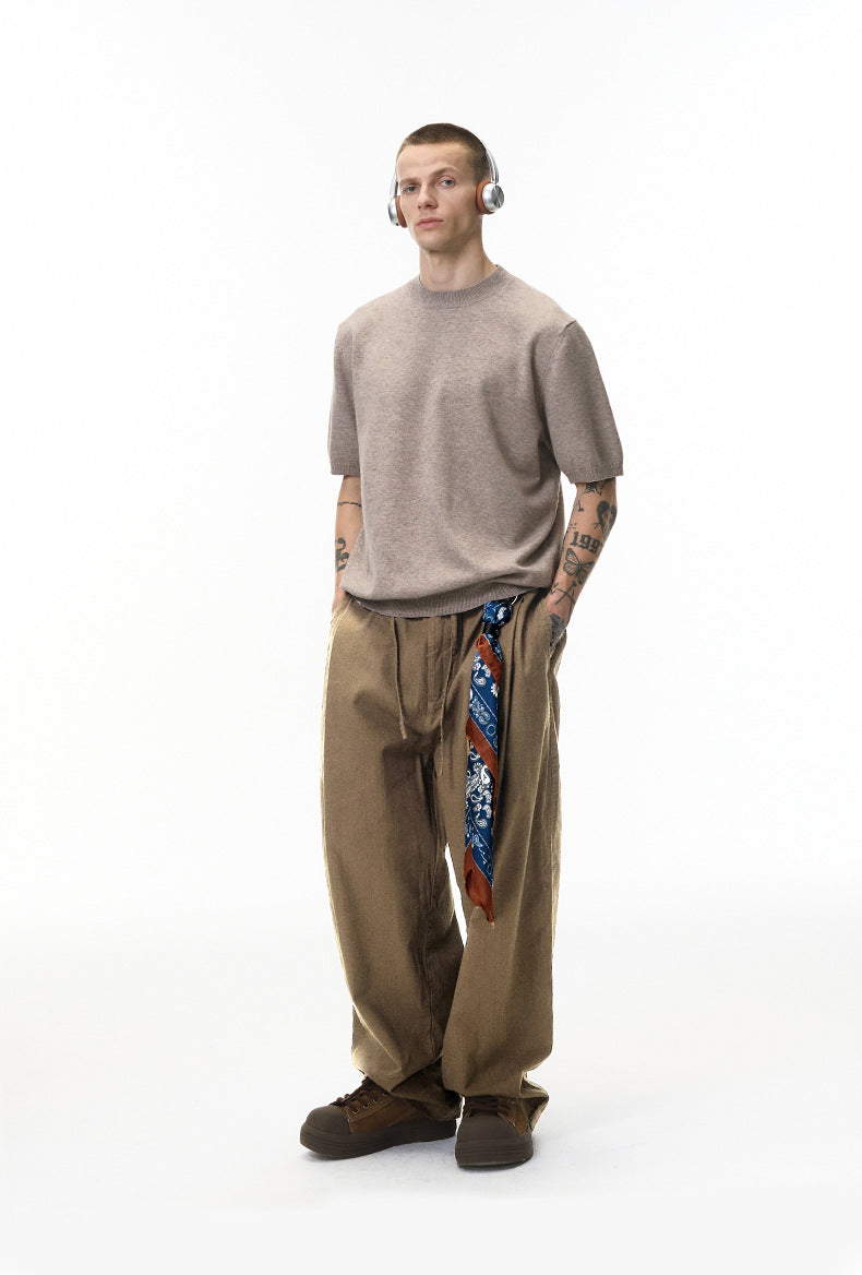 Linen Wide Leg Pants , - Streetwear Pants - Slick Street
