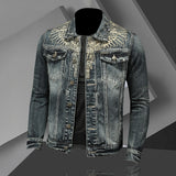 Eagle Denim Jacket Blue, XS - Streetwear Jackets - Slick Street