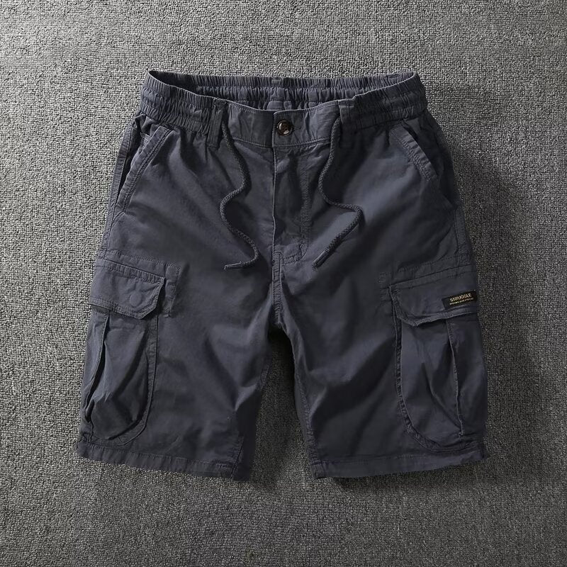 Combat Military Cargo Shorts Grey, XS - Streetwear Shorts - Slick Street