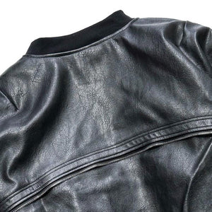 Designer Leather 'Flight' Jacket , - Streetwear Jackets - Slick Street