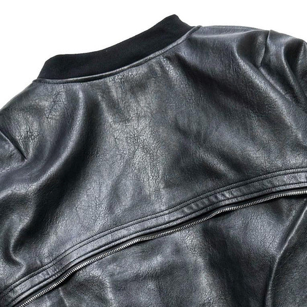 Designer Leather 'Flight' Jacket , - Streetwear Jackets - Slick Street