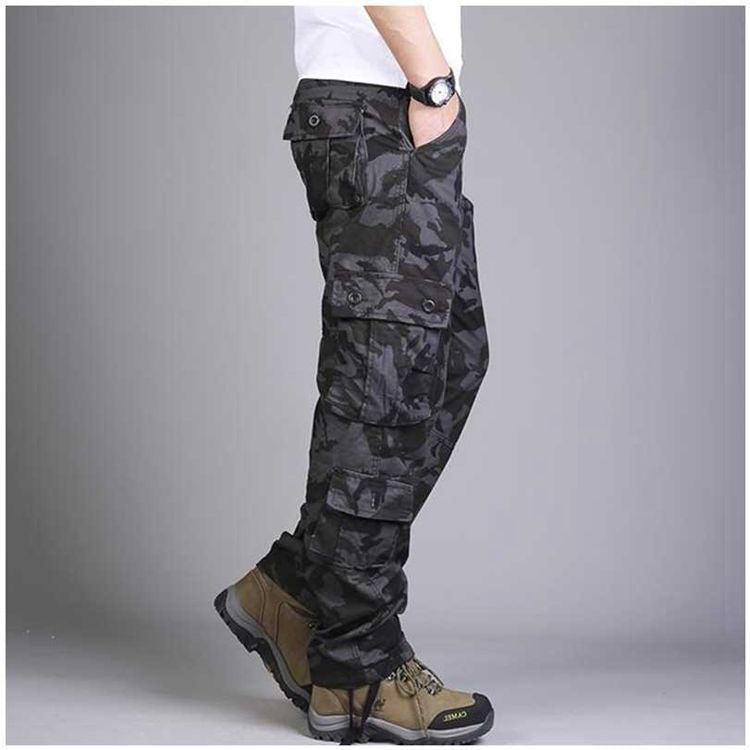 CA26 Tactical Camo Cargo Pants , - Streetwear Pants - Slick Street