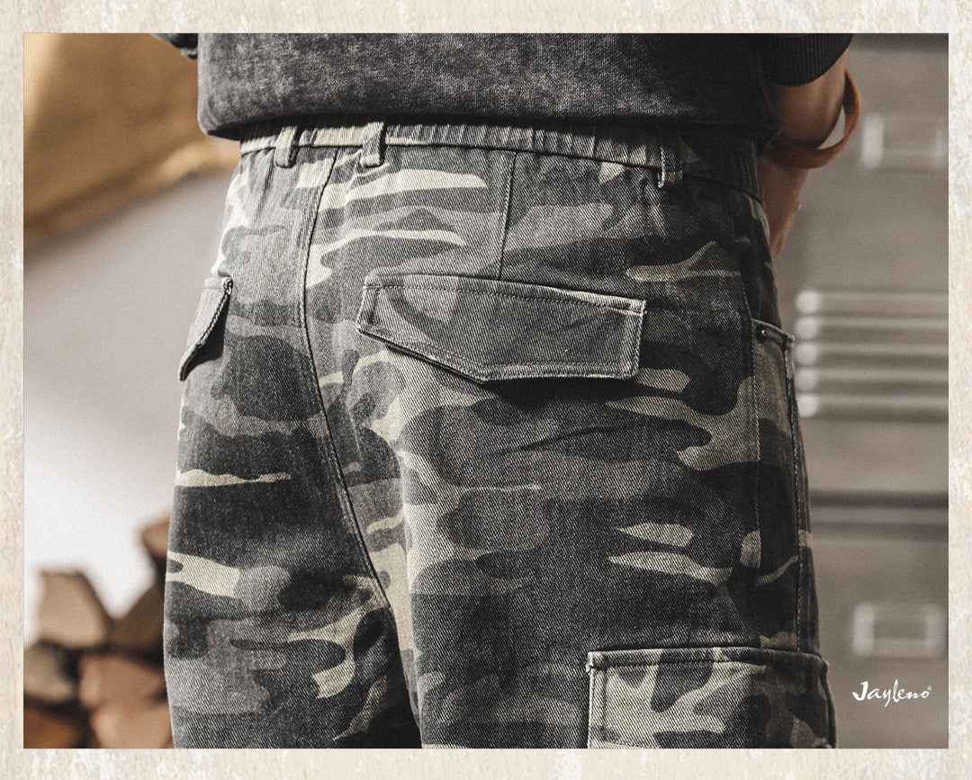 Retro Cargo Camo Pants , - Streetwear Cargo Pants - Slick Street