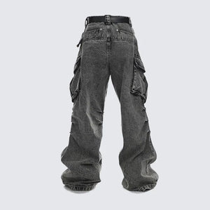 Baggy Washed Cargo Pants , - Streetwear Cargo Pants - Slick Street