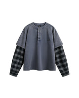 Washed Plaid Long Sleeve