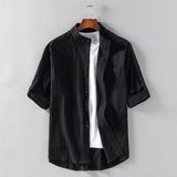 Maca Summer Linen Shirt Black, XS - Streetwear Shirt - Slick Street