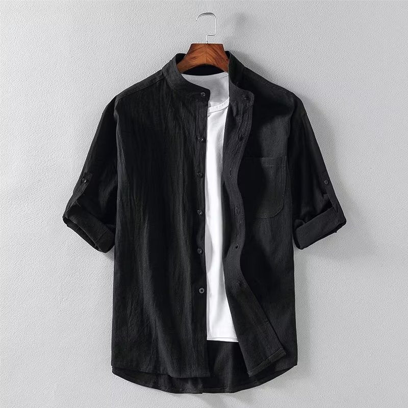 Maca Summer Linen Shirt Black, XS - Streetwear Shirt - Slick Street