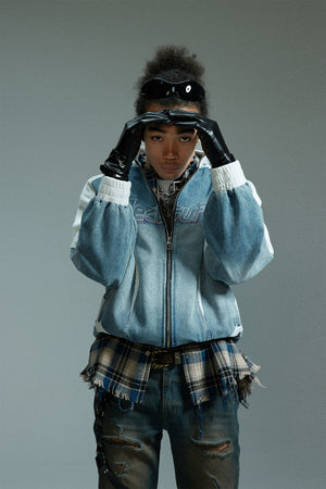 Retro Biker Splicing Jacket , - Streetwear - Slick Street