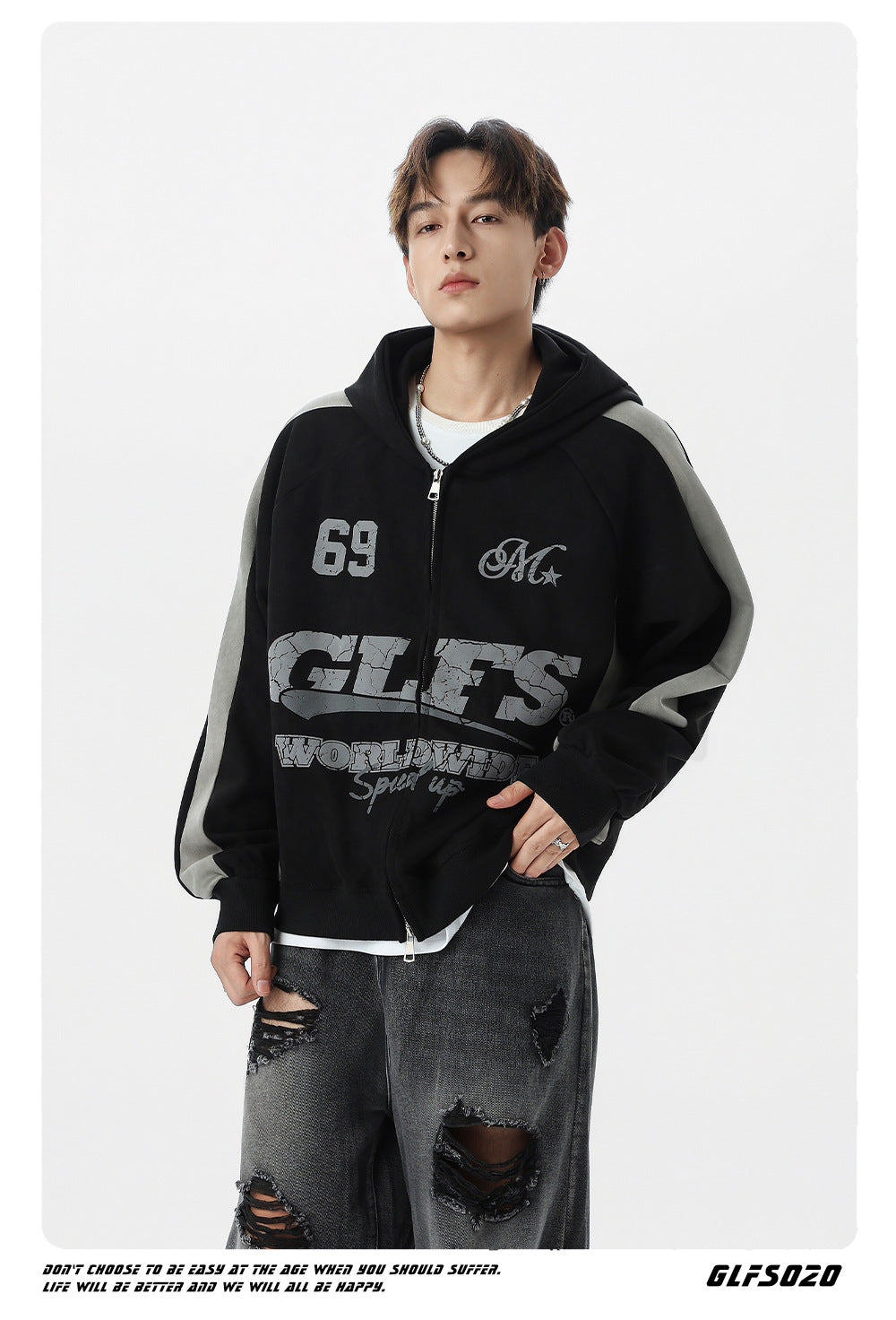 Velocity 69 Zip Hoodie , - Streetwear Hoodie - Slick Street