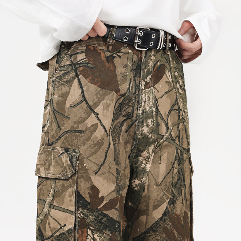 Camo Branch Cargo Pants , - Streetwear - Slick Street