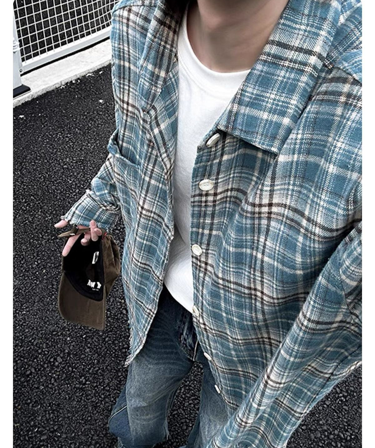 Distressed Plaid Flannel Shirt , - Streetwear Shirt - Slick Street