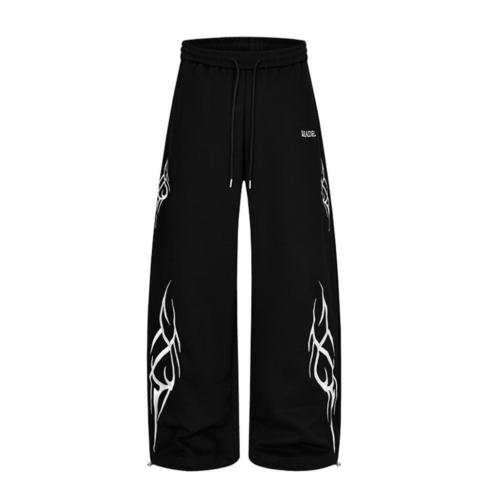 Thorn Embroidery Sweatpants Black, XS - Streetwear Joggers - Slick Street