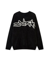 Nori Knit Sweatshirt Black, S - Streetwear Sweatshirt - Slick Street