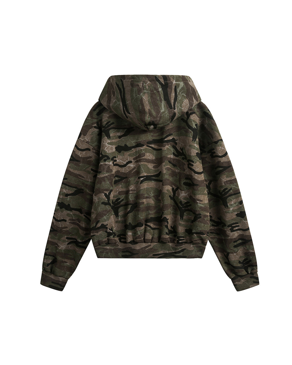Woodland Camo Zip Hoodie , - Streetwear Hoodie - Slick Street