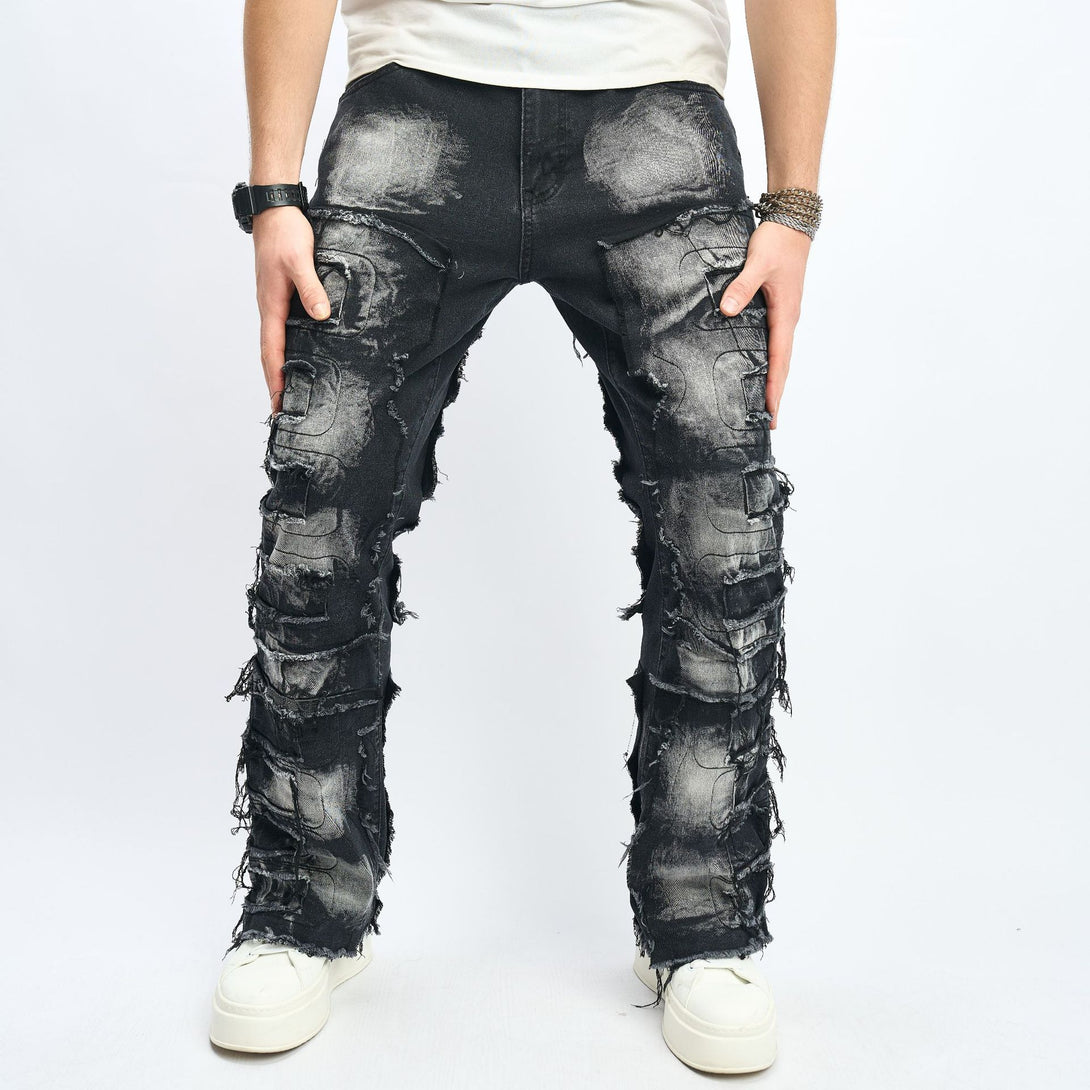 Vintage Washed Black Denim Jeans Black, XS - Streetwear - Slick Street