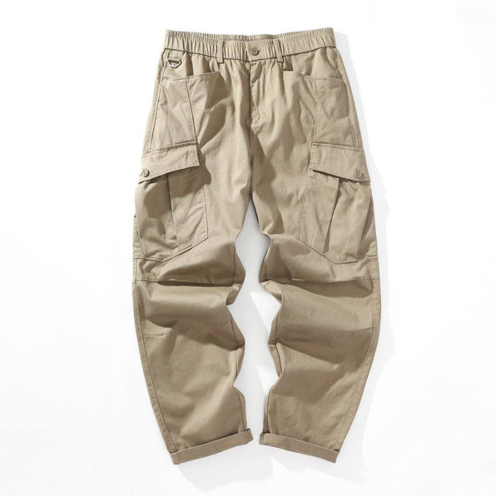 Desert Relaxed Fit Cargo Pants Khaki, 28 - Streetwear Cargo Pants - Slick Street